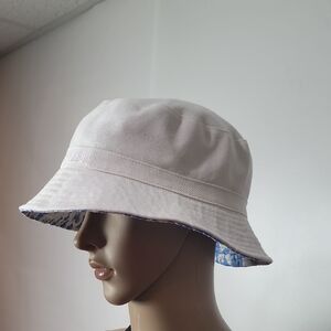 Calvin Klein White and Blue Bucket Hat